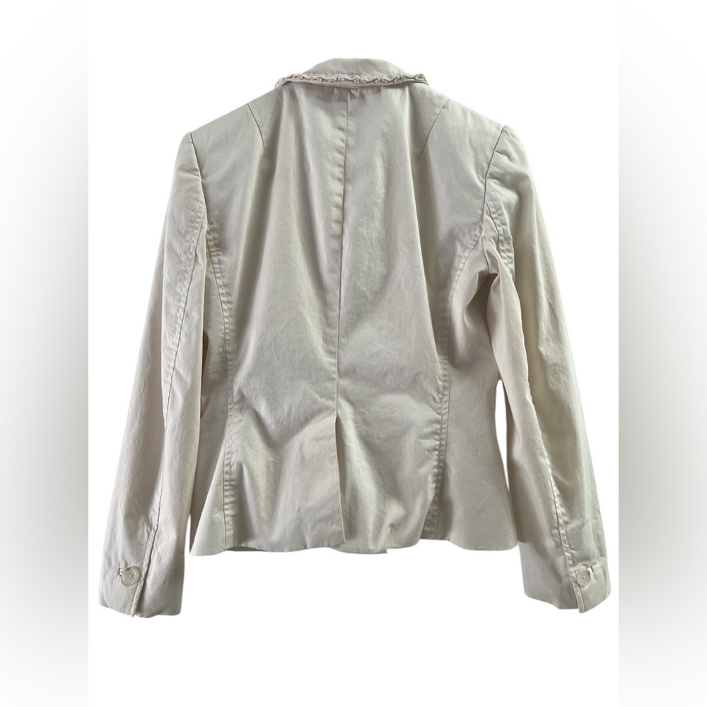 Banana Republic ivory ruffled single button blazer - Picture 5 of 5